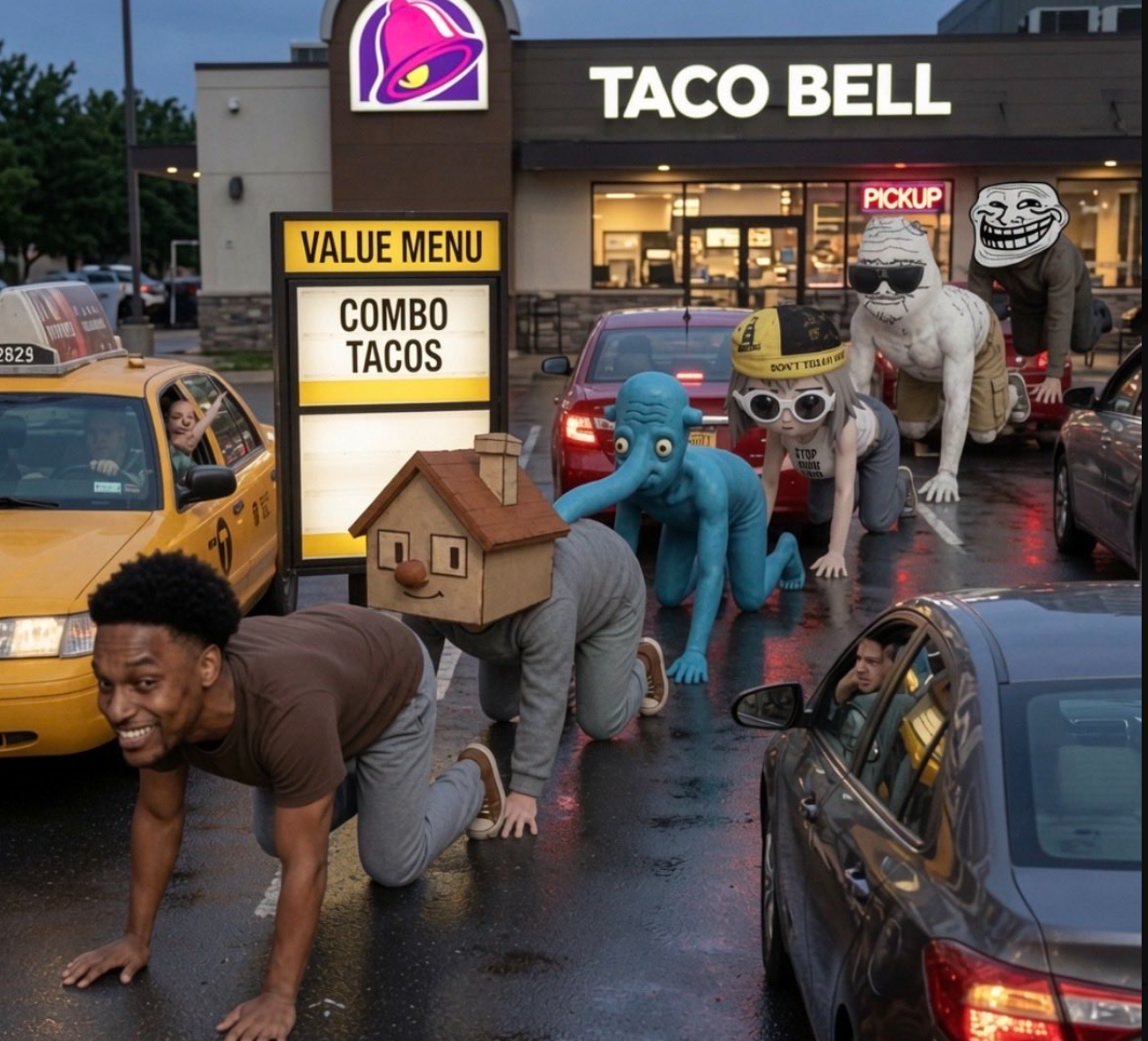 Memipede at Taco Bell